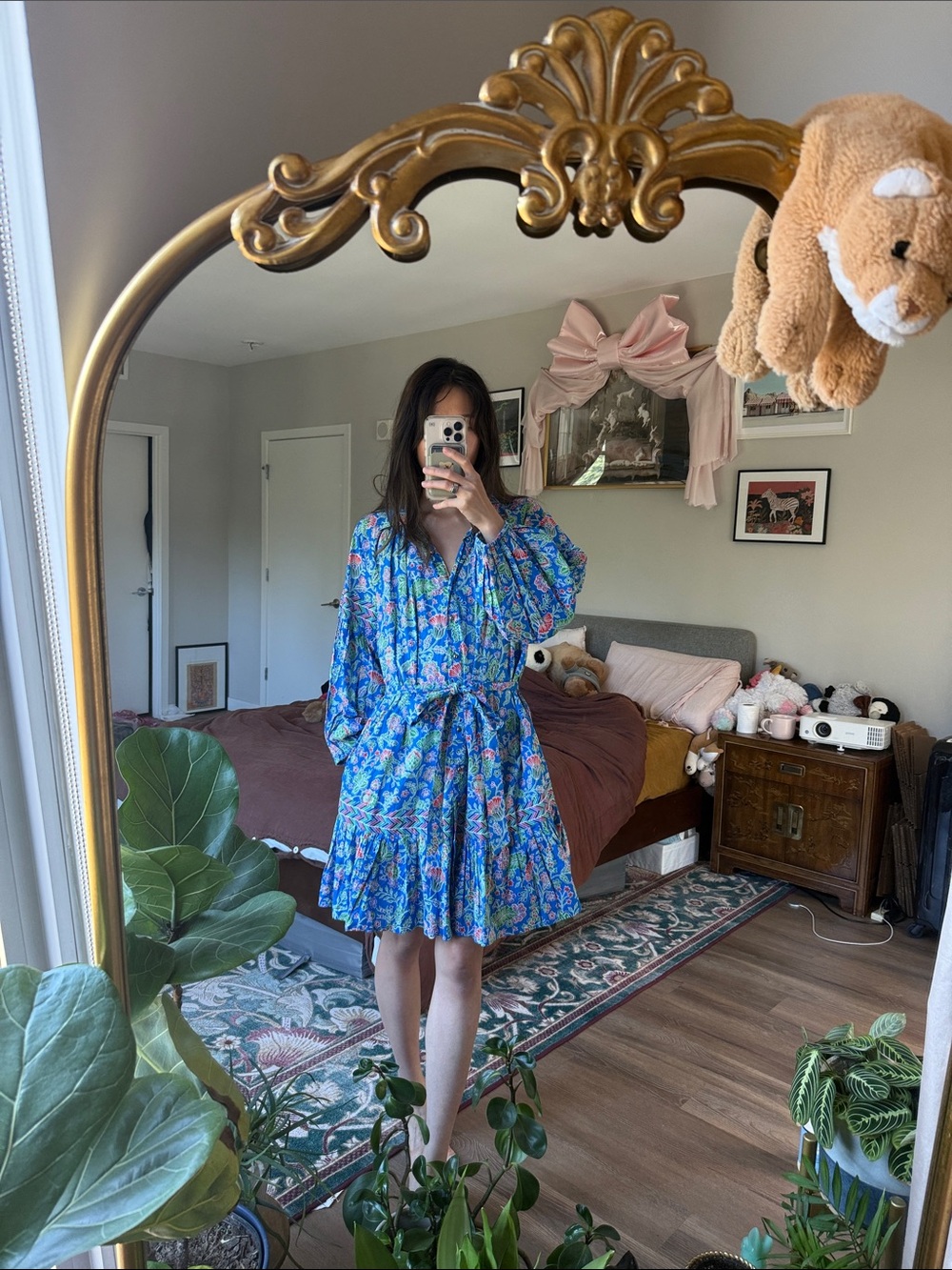 NWOT Printfresh Claudia Dress in blue print